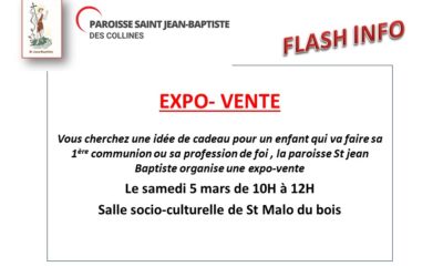EXPO-VENTE LE 5 mars à St Malo du Bois