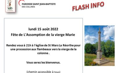 Procession aux flambeaux St Mars le 15 Août 2022