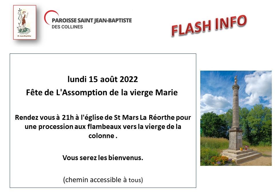 Procession aux flambeaux St Mars le 15 Août 2022
